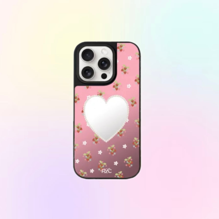 Pink Floral Heart Case