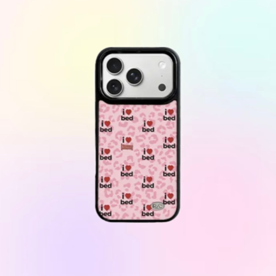 I Love Bed Pink Case